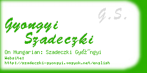 gyongyi szadeczki business card